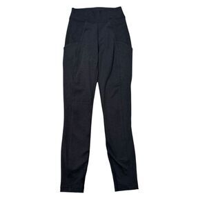 Lululemon Womens Size 4 High-Waisted Dark Gray Leggings Pants Side Pockets